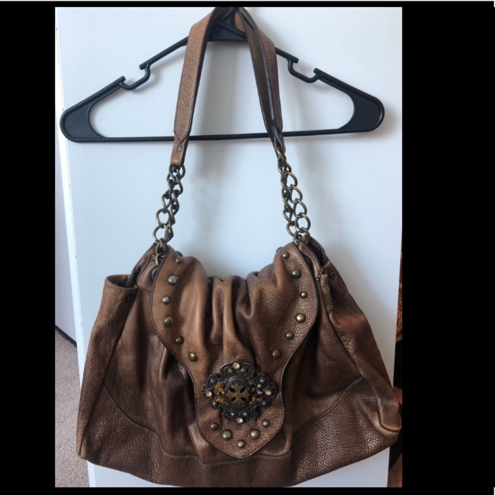 LEATHEROCK USA leather purse with suede interior